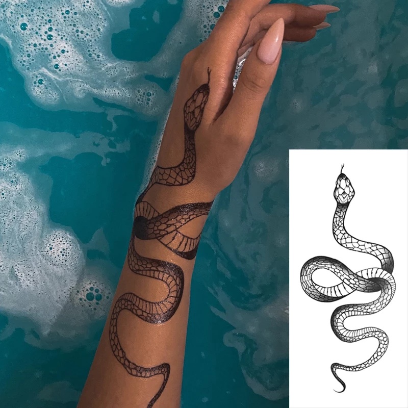 tatuagem fineline cobra braço