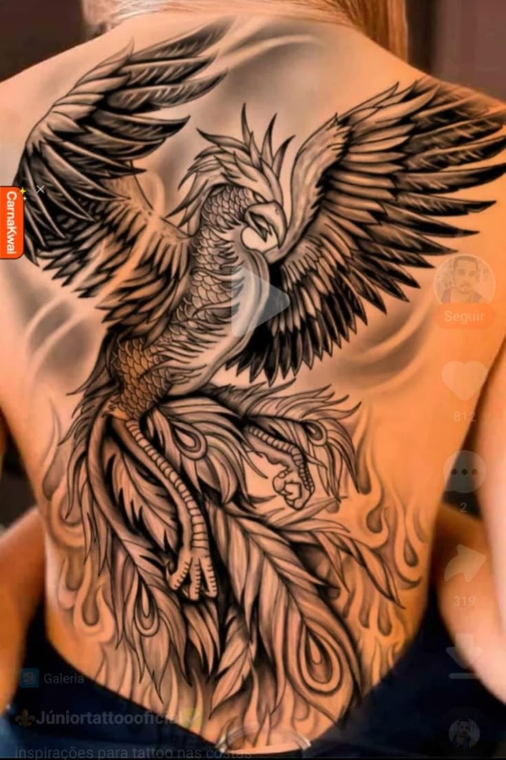 tatuagem fênix feminina