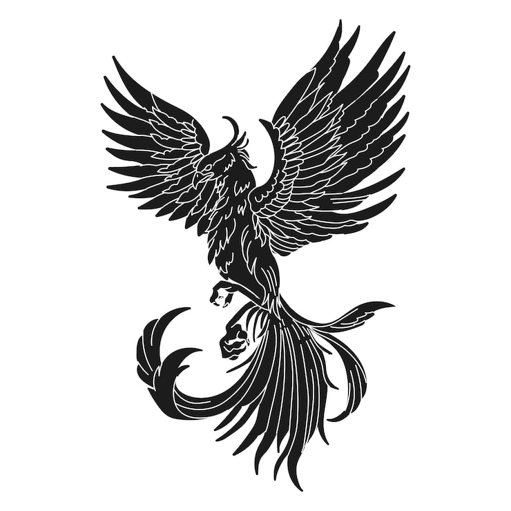 fênix tatuagem tribal