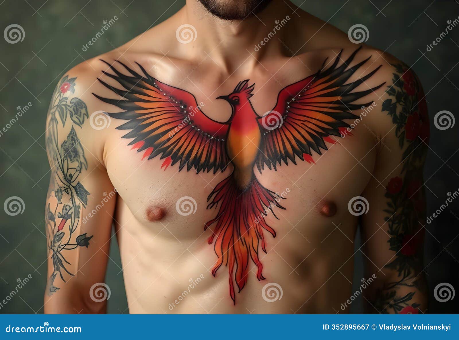 tatuagem fênix feminina