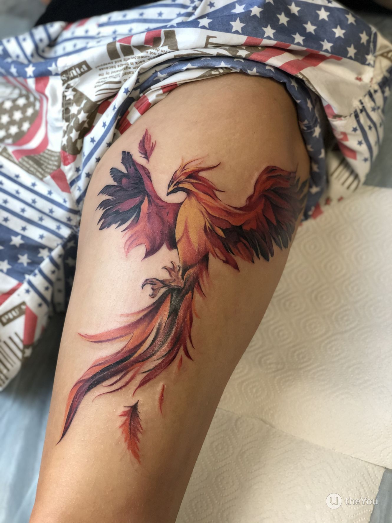 tatuagem fênix delicada