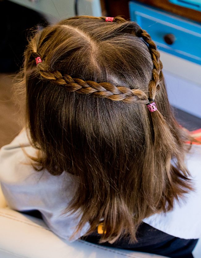 penteados para festa infantil