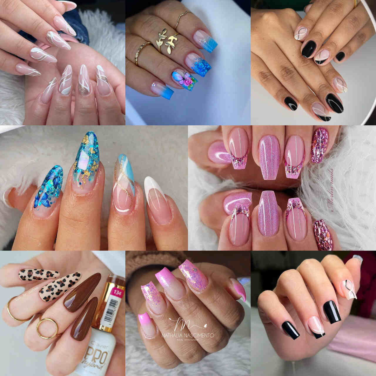 unhas decoradas curtas