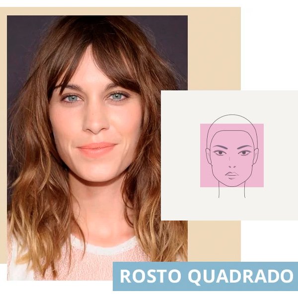melhor franja para rosto quadrado