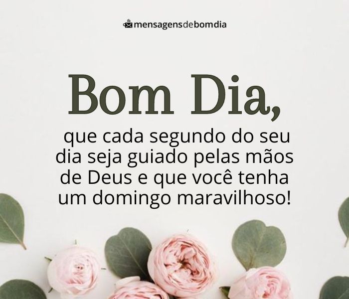 bom dia domingo reflexão