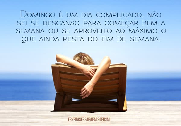mensagens de domingo para relaxar