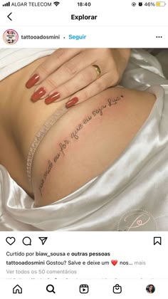tattoo feminina com frase