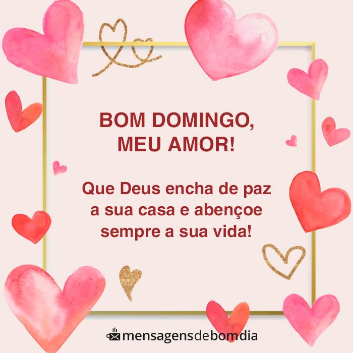 mensagens de bom dia para o amor domingo
