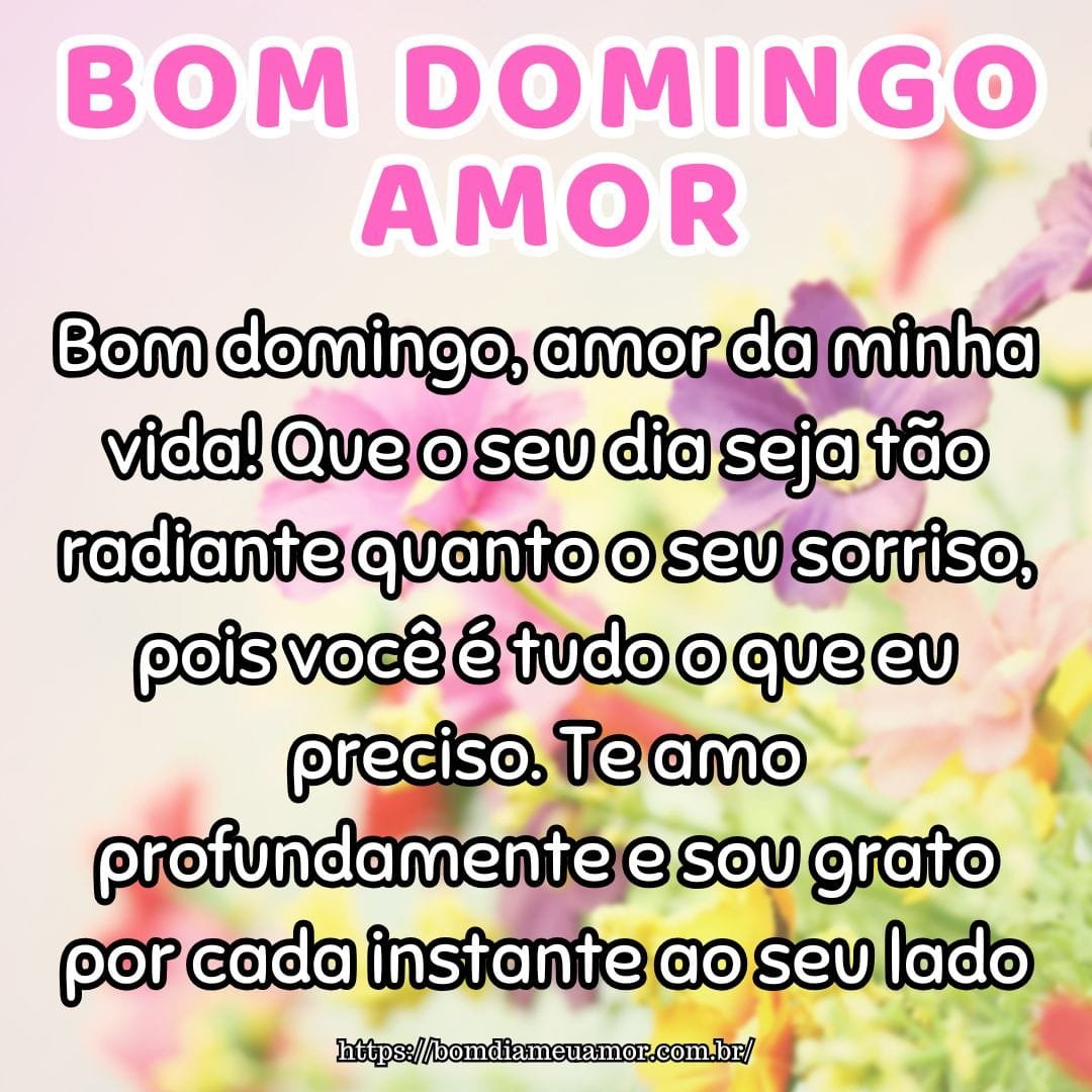 bom dia domingo romântico para namorada