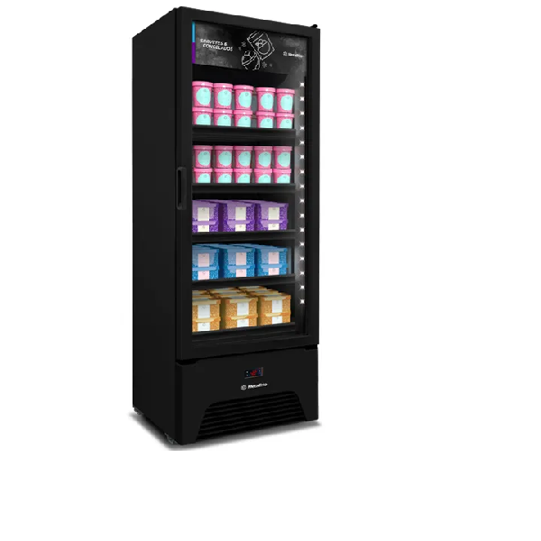 freezer expositor vertical com degelo manual