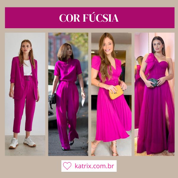 como usar rosa fúcsia