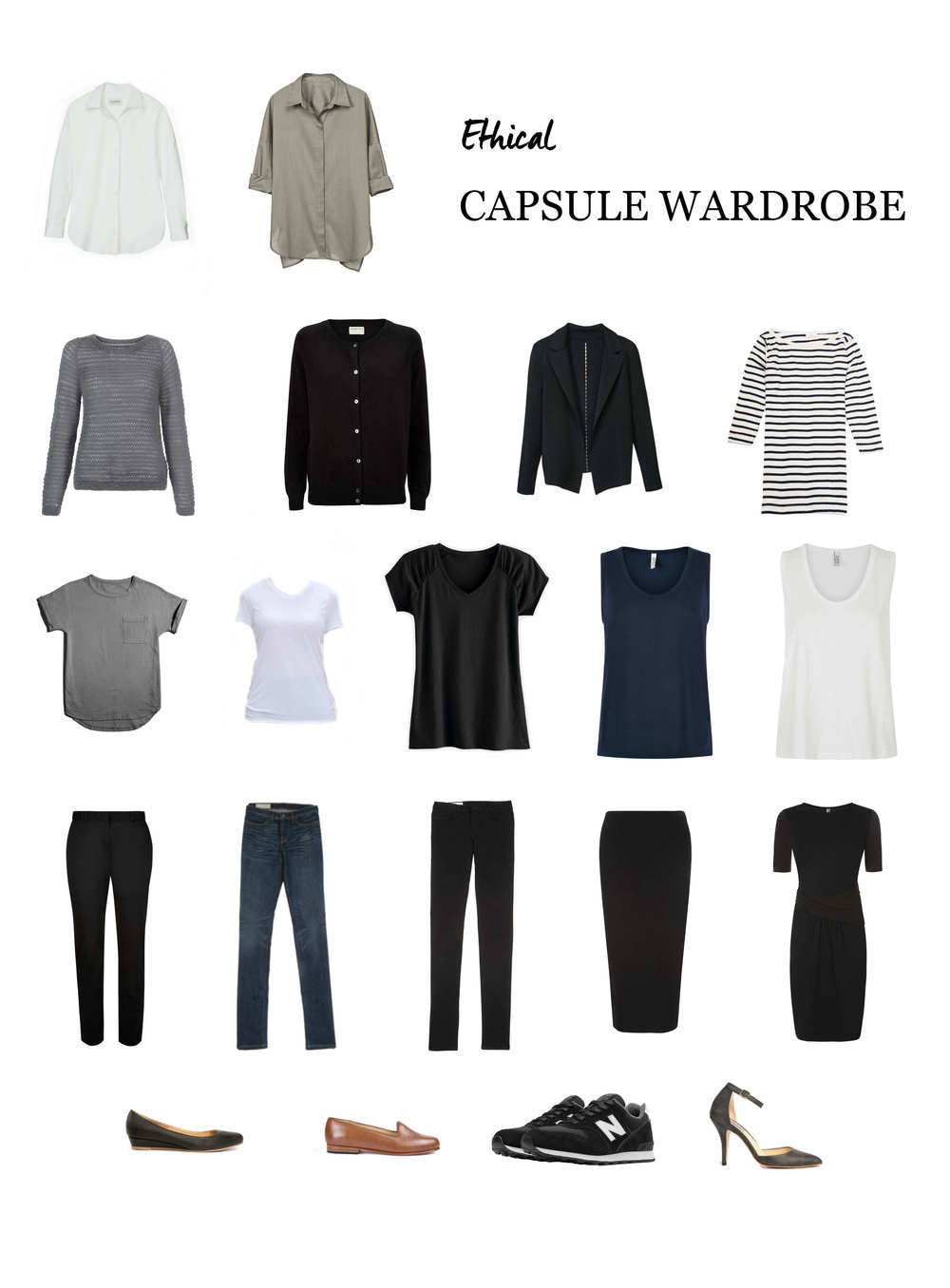 guarda roupa cápsula minimalista casual