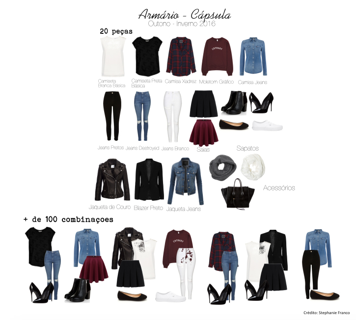 guarda roupa cápsula trabalho casual