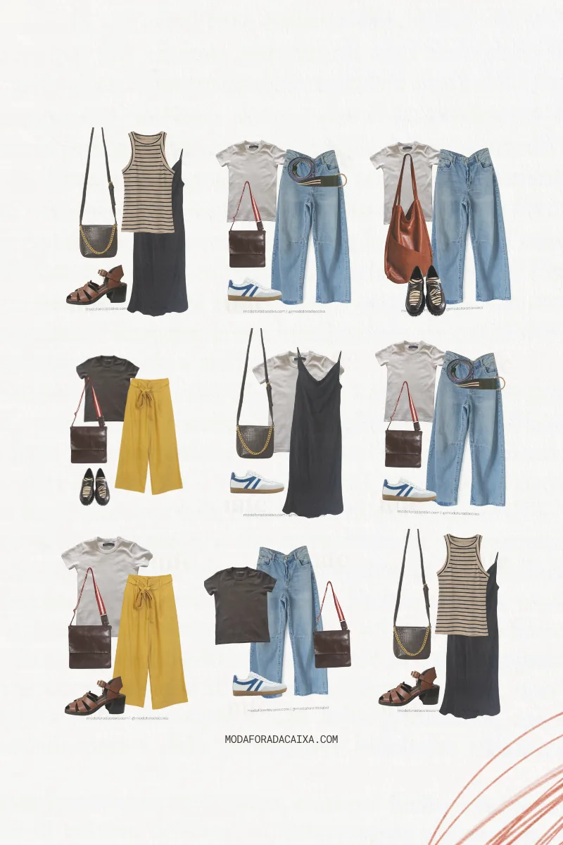 guarda roupa cápsula minimalista casual