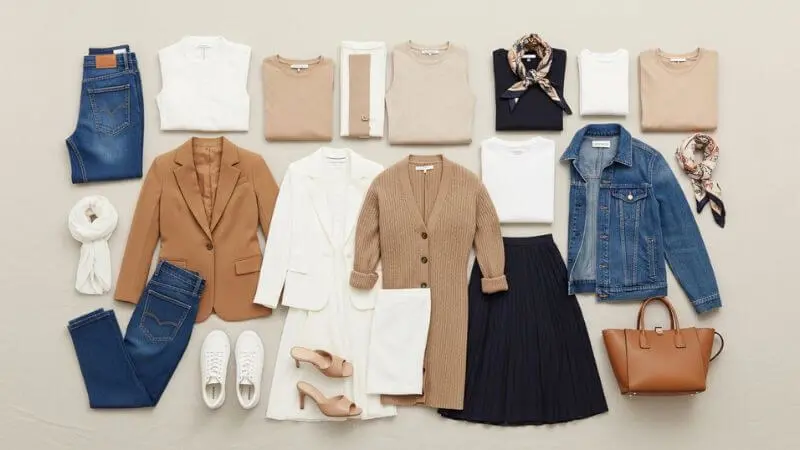 guarda roupa cápsula básico casual