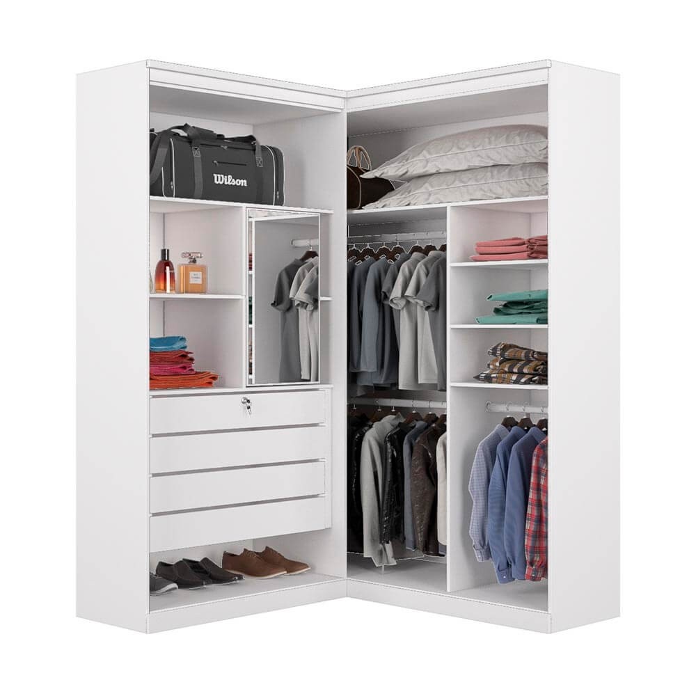 guarda roupa de canto planejado