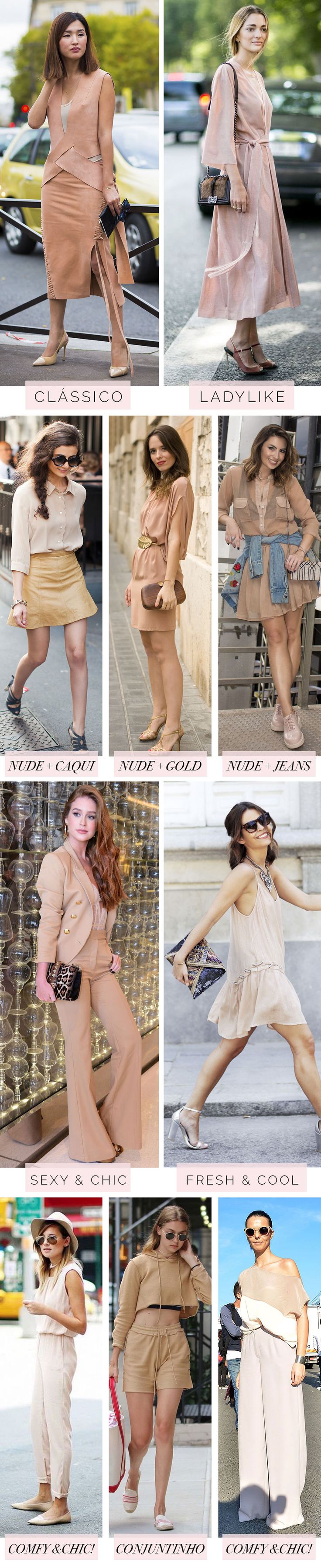 moda cor nude
