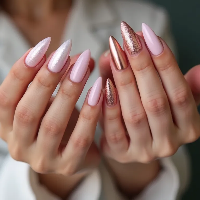unhas efeito vidro