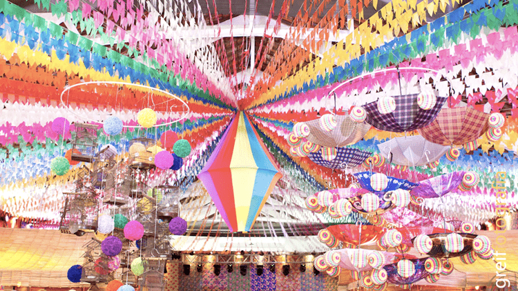 vitrine de loja festa junina