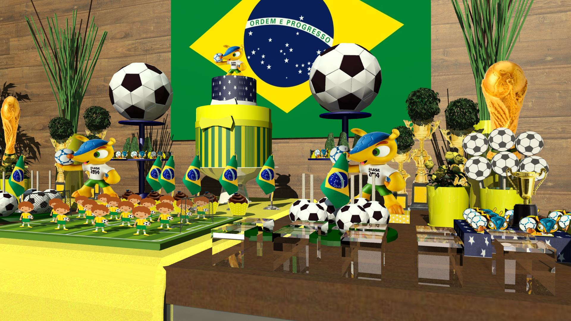 decoração festa futebol