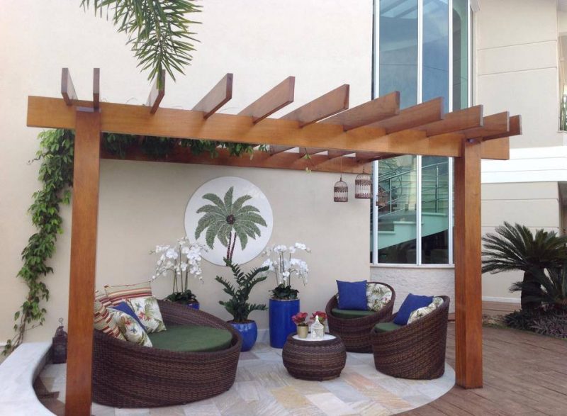 decoração piscina externa
