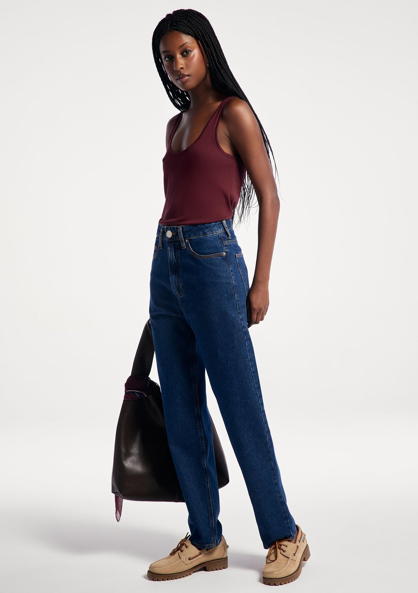 calça jeans retrô feminina