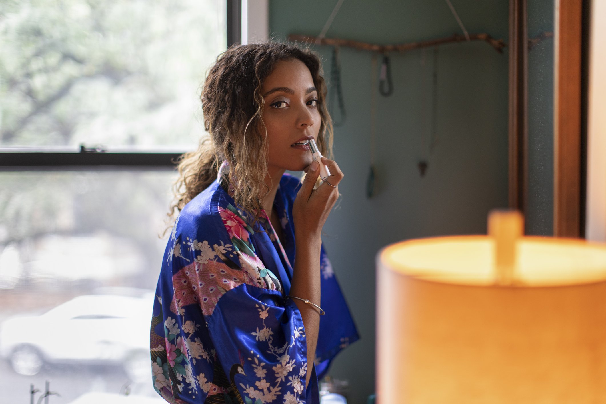 kimono de seda para casa