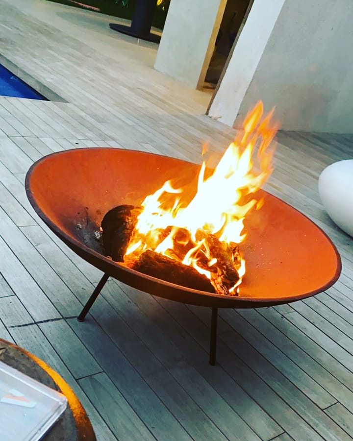lareira de ferro para sala