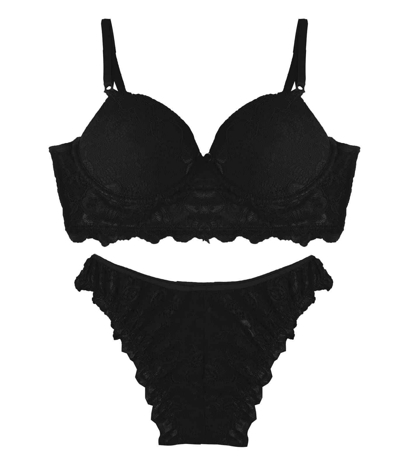 conjunto de renda preto sensual