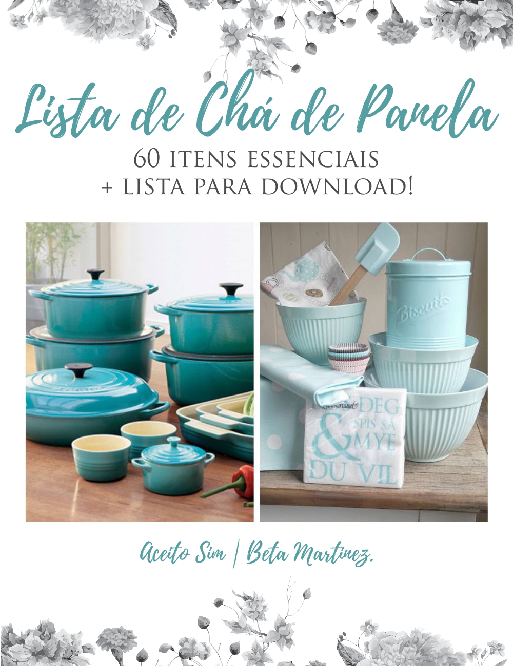 o que pedir no chá de cozinha simples