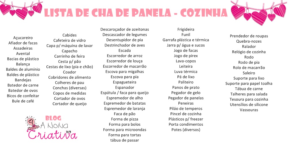 ideias de presentes baratos chá de cozinha