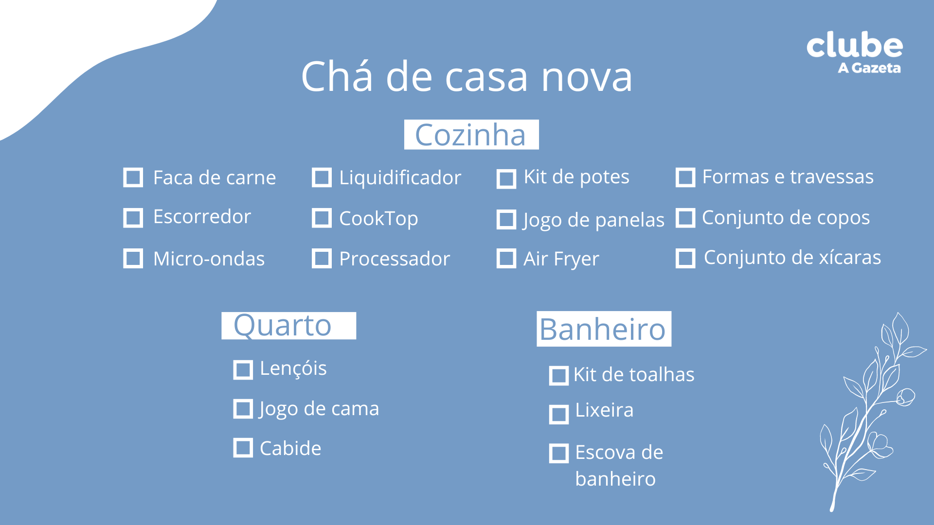lista de chá de cozinha para imprimir