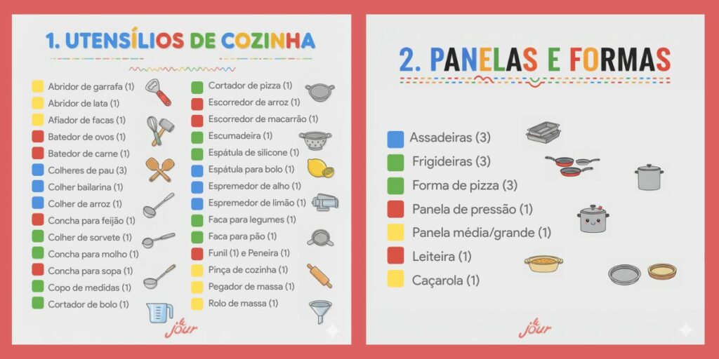 presentes úteis chá de cozinha
