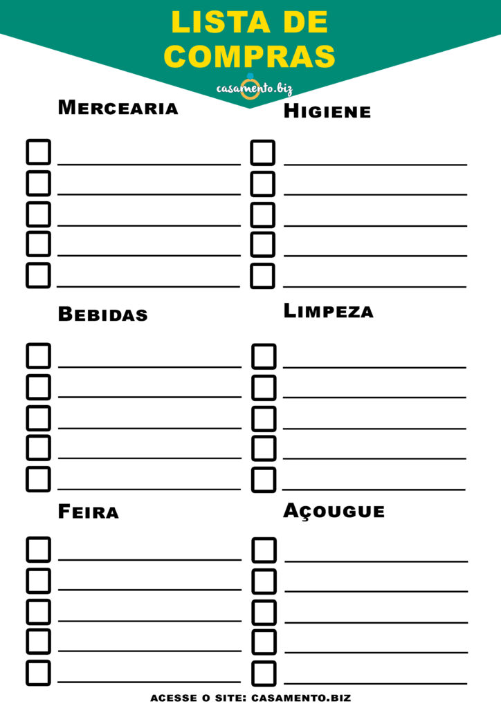 como fazer lista de compras