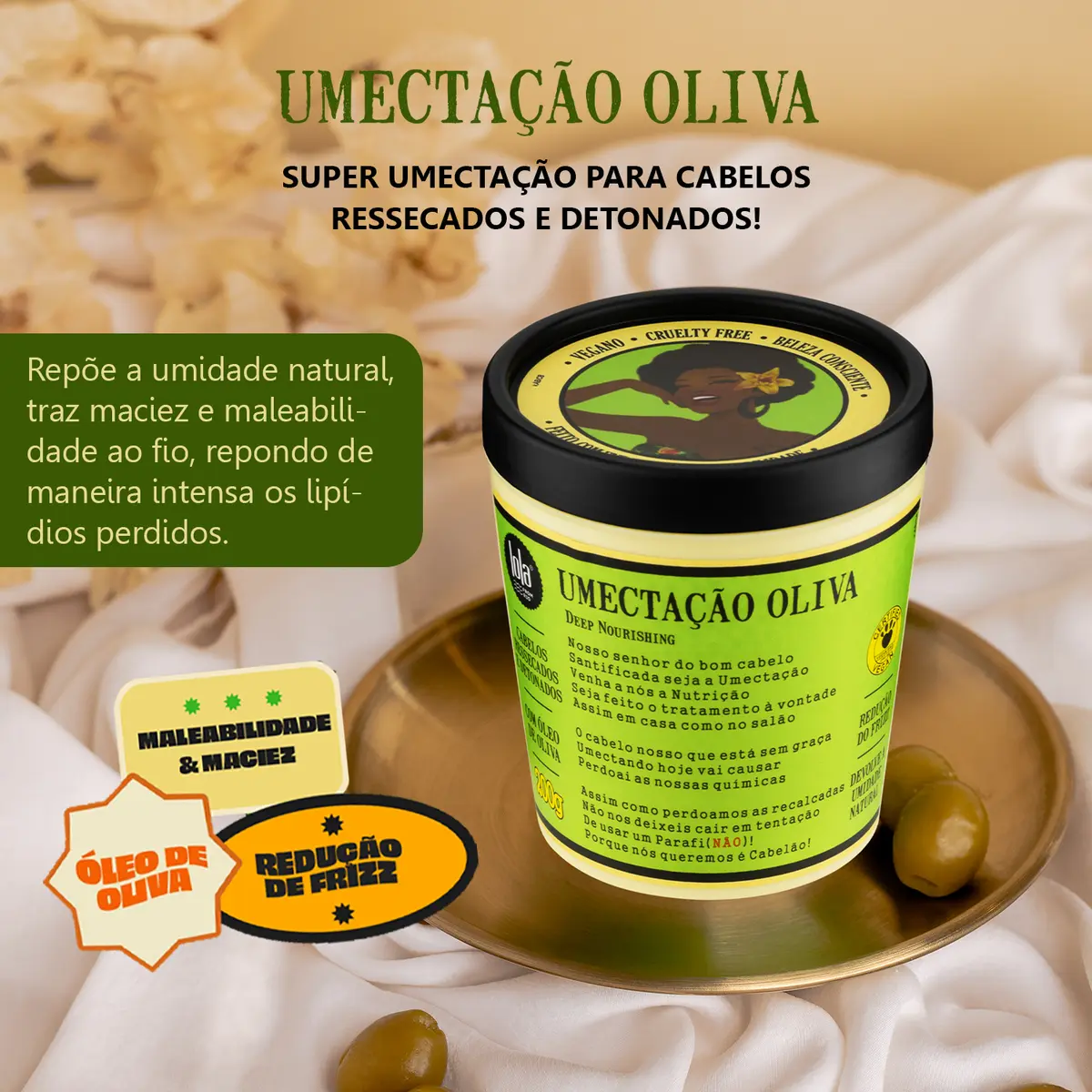 máscara de oliva lola cosmetics