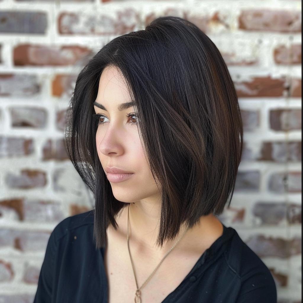 long bob cacheado
