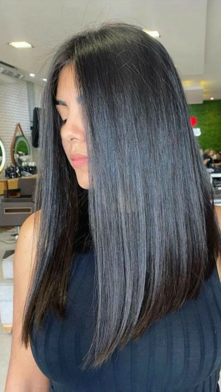long bob com franja