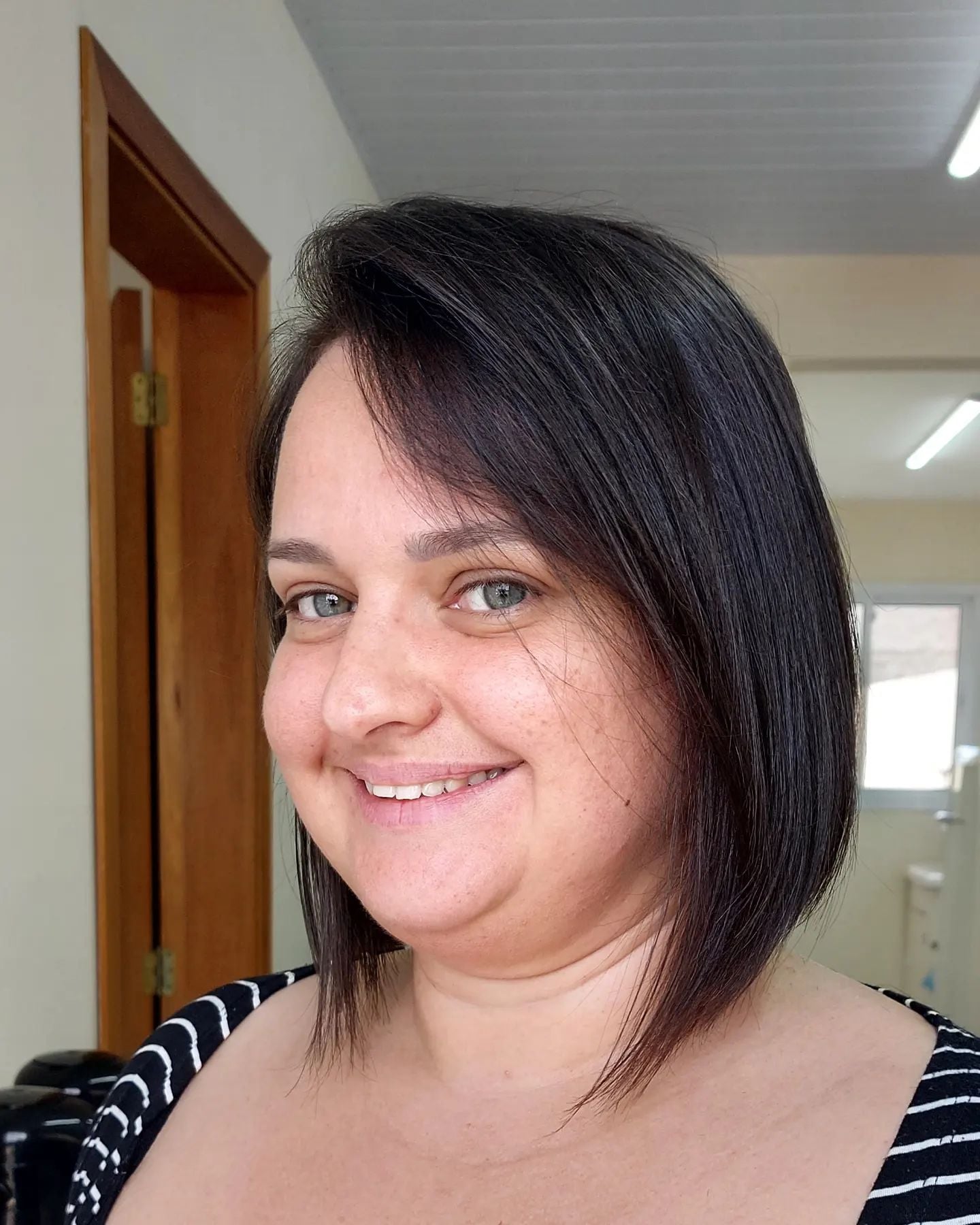 long bob para afinar rosto redondo
