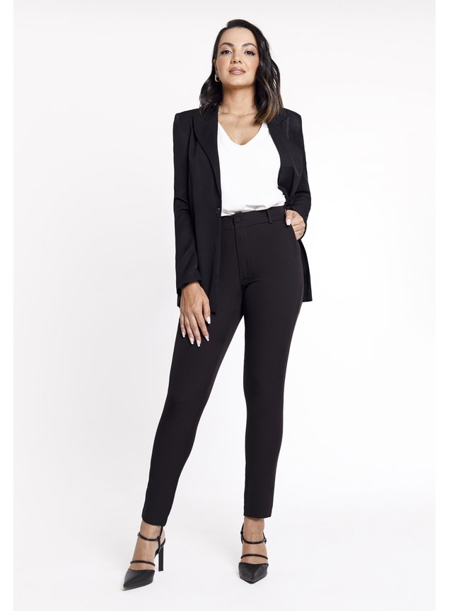 looks com blazer preto