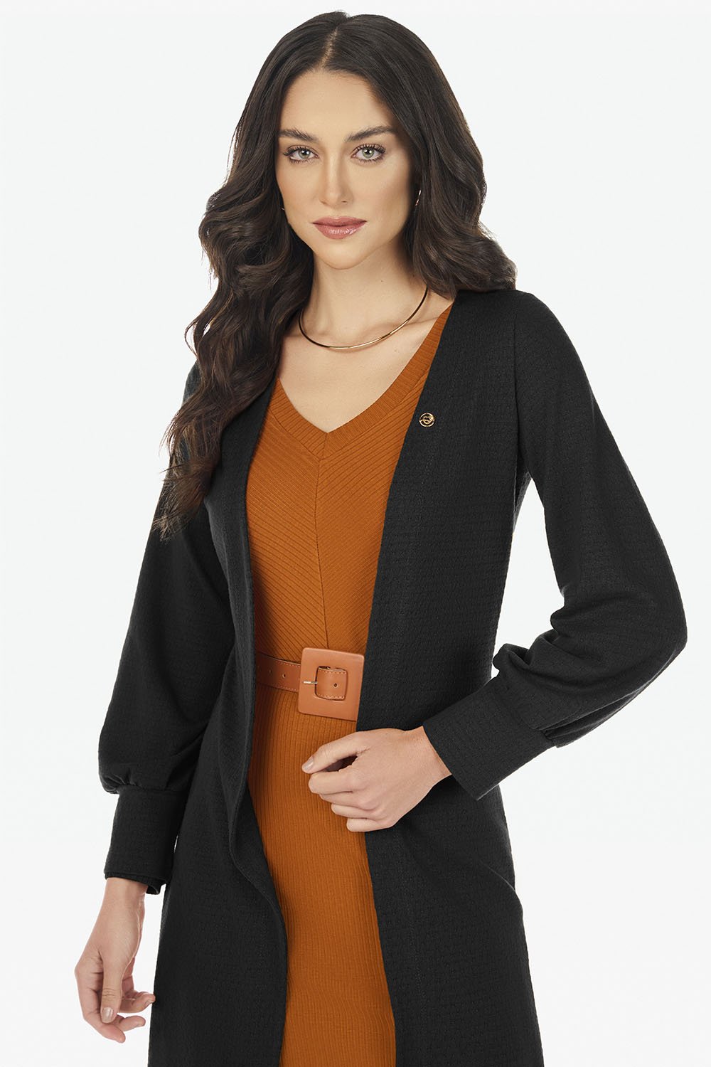 cardigan longo como vestido