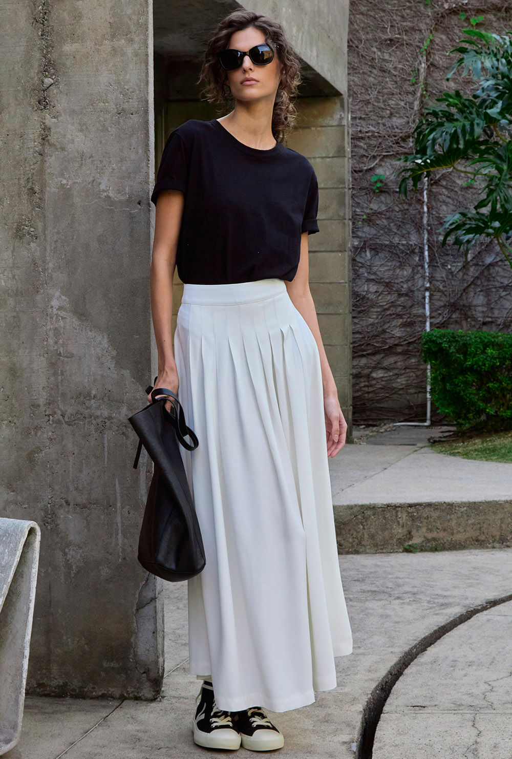 saia de prega outfit