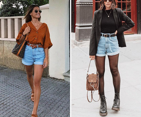 transformar short jeans casual em elegante