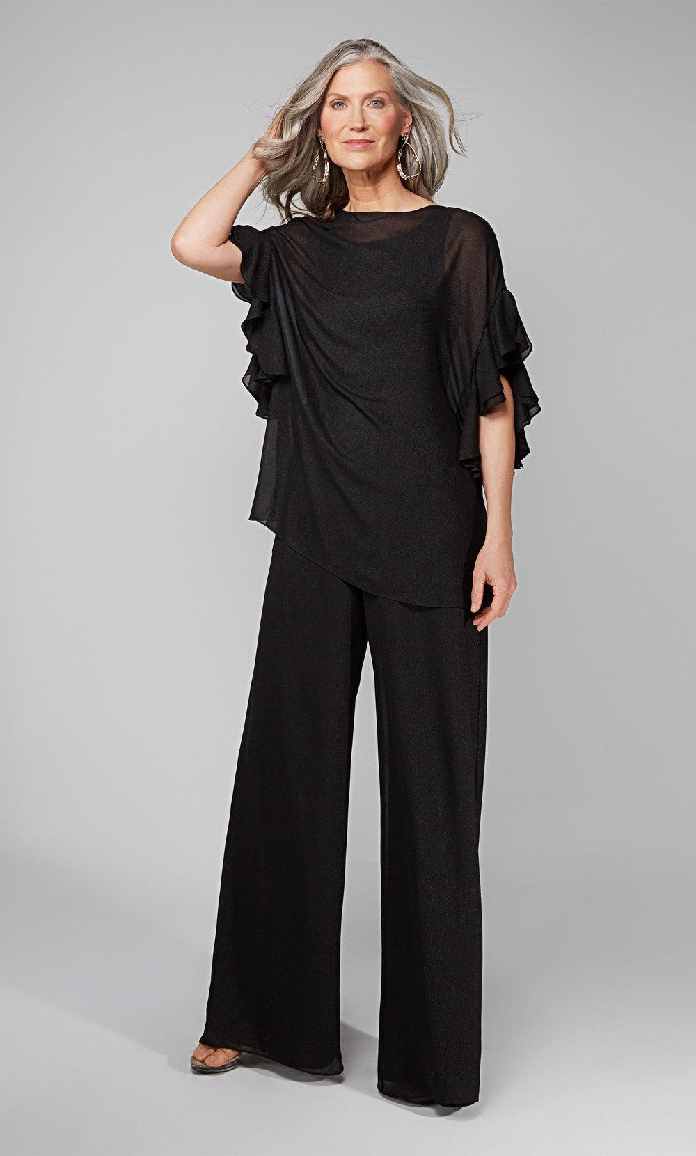 look noite com calça feminina