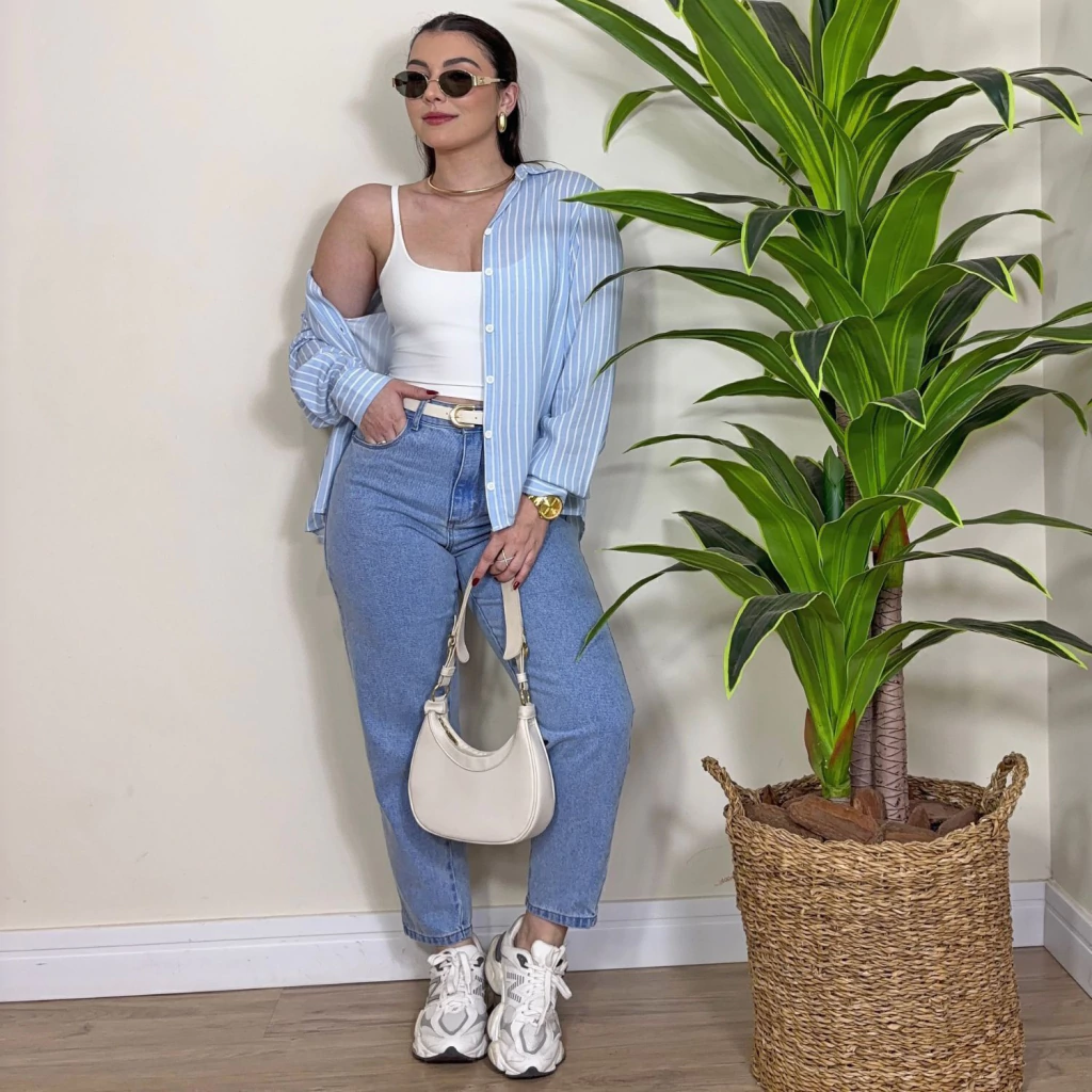 maxi camisa jeans
