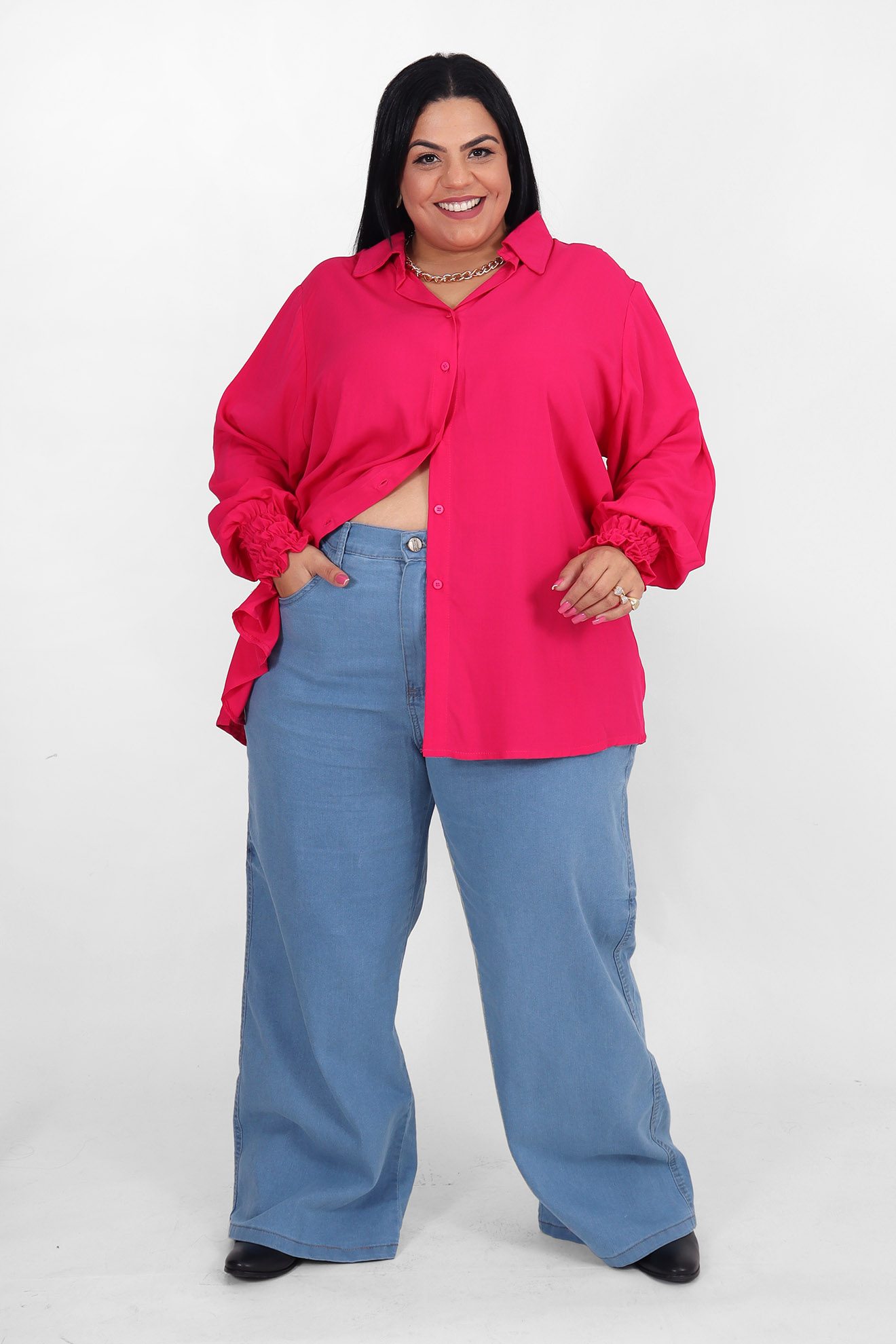 maxi camisa social