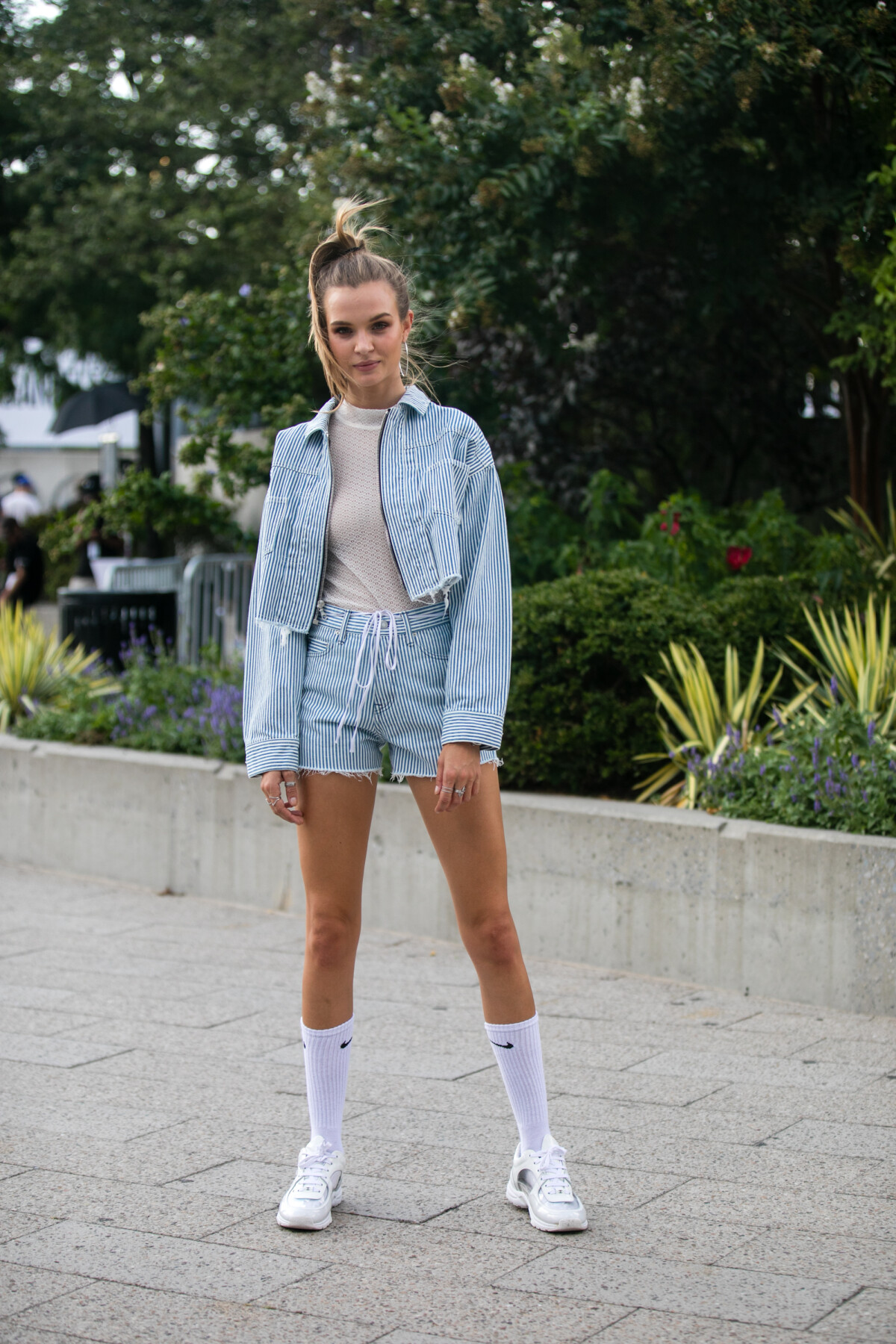 look com meia aparente e tênis