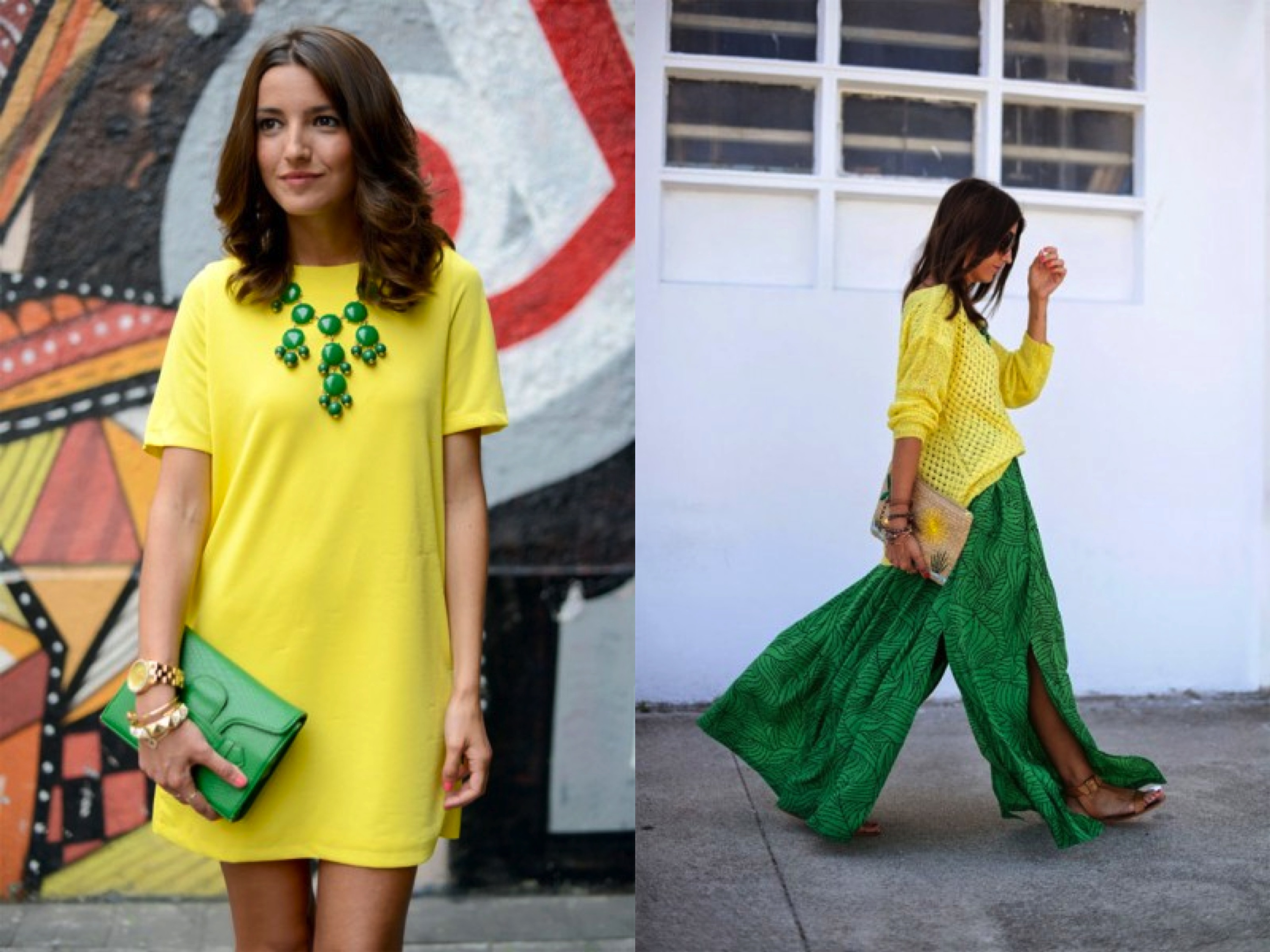 looks com verde e amarelo 2026