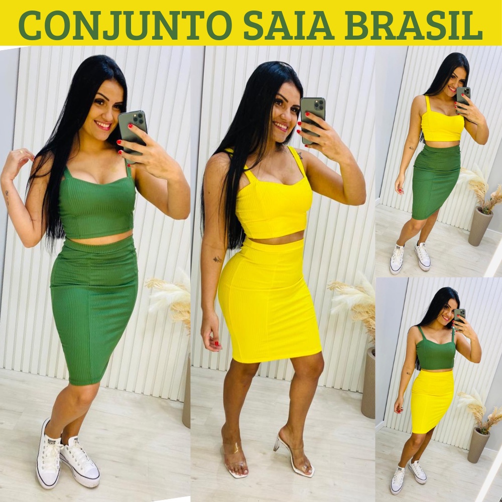 looks sofisticados verde amarelo