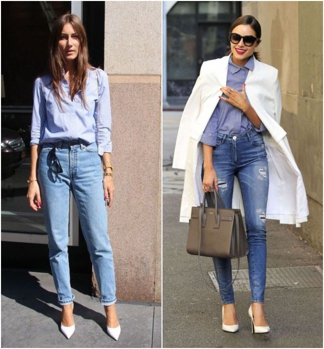 como usar scarpin com jeans no trabalho