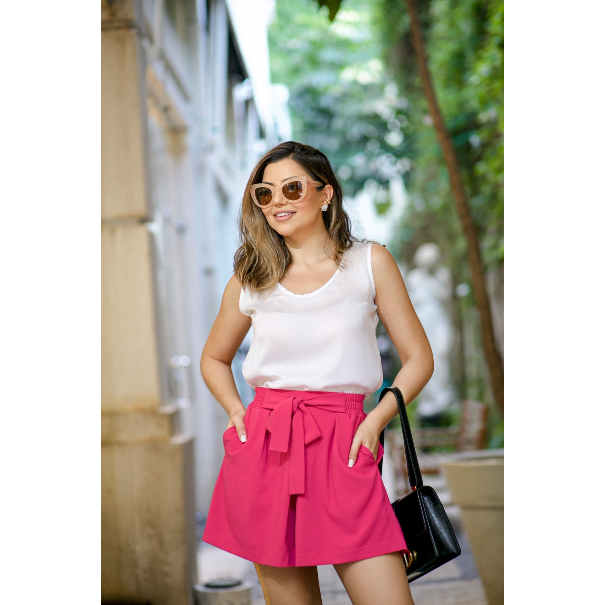 shorts de alfaiataria feminino